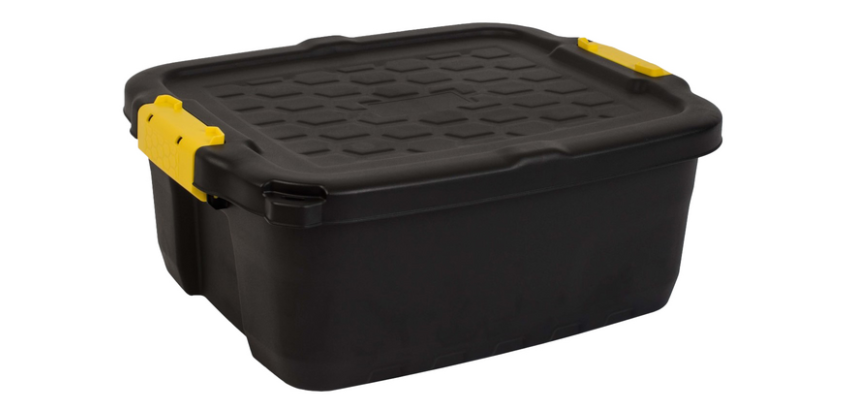Opbergbox Bankers Box 24 liter met handgrepen robuust zwart