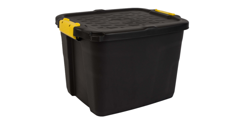 Opbergbox Bankers Box 42 liter met handgrepen robuust zwart