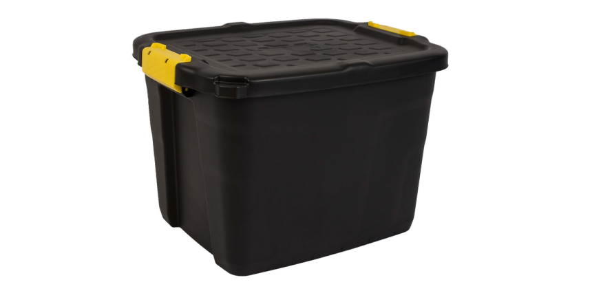 <strong>Bankers Box 42L Storage Box with Robust Handles Black</strong>