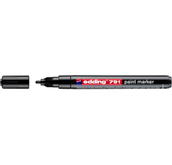 Paintmarker edding 791 op alcoholbasis 1-2mm zwart