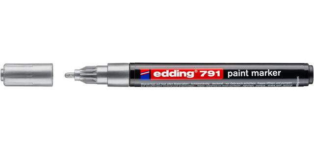 Edding 791 paint marker alcohol-based 1-2mm silver