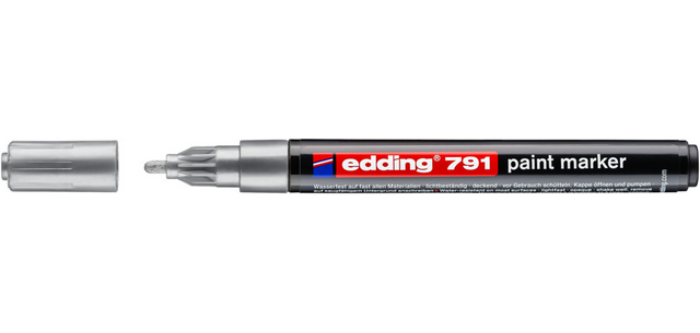 Marqueur peinture edding 791 base alcool 1-2mm argent