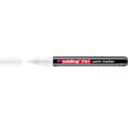 Paintmarker edding 791 op alcoholbasis 1-2mm wit