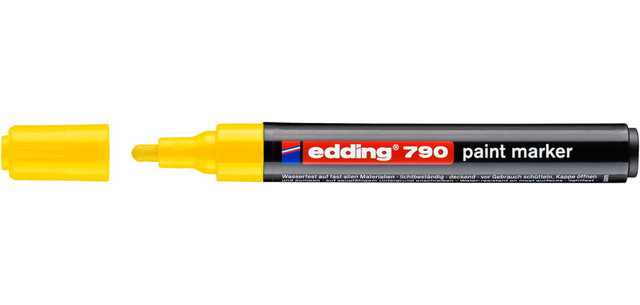Paintmarker edding 790 op alcoholbasis 2-3mm geel