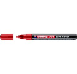 Marqueur peinture edding 791 base alcool 1-2mm rouge