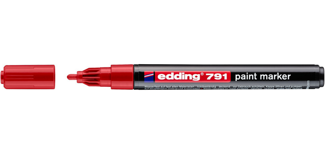 Marqueur peinture edding 791 base alcool 1-2mm rouge