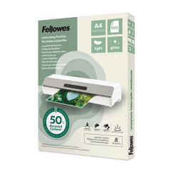 Fellowes A4 Laminating Pouch Light 50% Recycled Glossy 100 Pieces