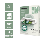 Pochette de plastification Fellowes A3 light 50% recyclé brillant 100 pièces