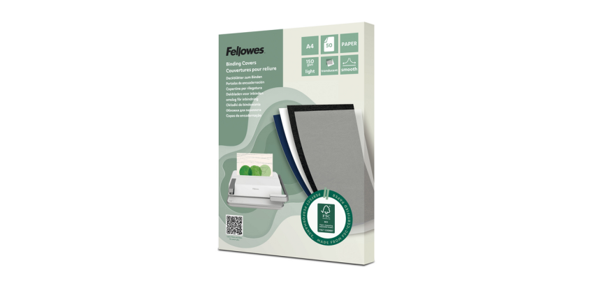 Fellowes A4 FSC transparente Abdeckung Papier 150g 50 Blatt