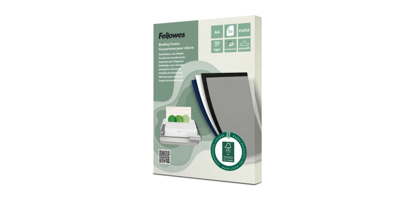 Couverture Fellowes A4 FSC translucide papier 150g 50 feuilles
