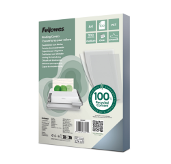 En_couvertures fellowes transparente pvc 200 micra    pack de 100