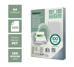 Couverture Fellowes A4 PET 150 micron recyclé 100 pièces