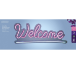 Enseigne LED Lumineo intérieur USB néon Welcome