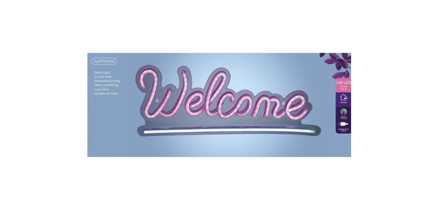 LED Leuchtschild Lumineo Innen USB Neon Welcome