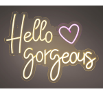 LED Sign Lumineo Indoor USB Neon Hello Gorgeous