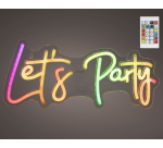 Ledbord Lumineo indoor USB neon Let's Party led Colour change effects