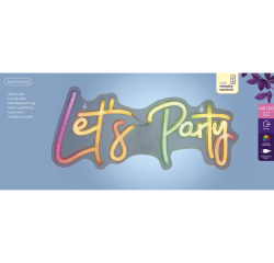 Ledbord Lumineo indoor USB neon Let's Party led Colour change effects