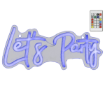 Ledbord Lumineo indoor USB neon Let's Party led Colour change effects