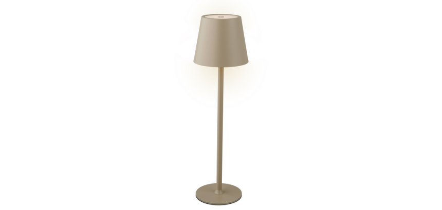 Lampe de table Lumineo LED rechargeable steady intérieur brun