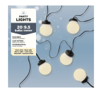 Guirlande Partylight Lumineo LED extérieur 20 boules 950cm blanc chaud