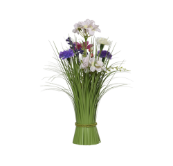 Kunstgras Everlands met bloemen assorti 40cm polyester