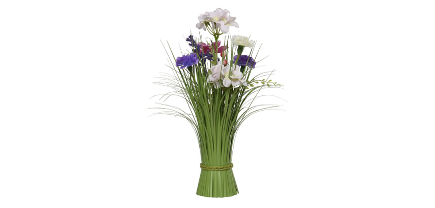 Plante herbacée Everlands avec fleurs assorties 40cm polyester