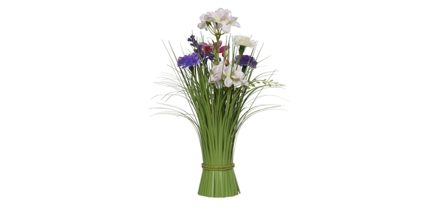 Everlands krautige Pflanze mit gemischten Blumen 40cm Polyester