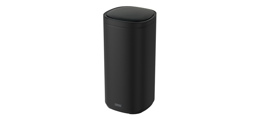 Afvalbak Desq Sensor 50 liter RVS zwart