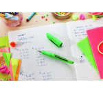 Stylo plume STABILO EasyBuddy Medium vert néon blister 1 pièce