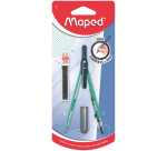 Compas à portemine Maped 3 parties assorti
