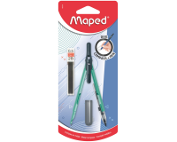 Compas à portemine Maped 3 parties assorti