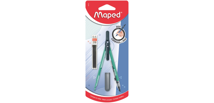 Maped mechanical pencil compass, 3 assorted parts