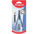 Compas à portemine Maped 3 parties assorti