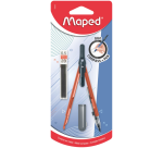 Compas à portemine Maped 3 parties assorti