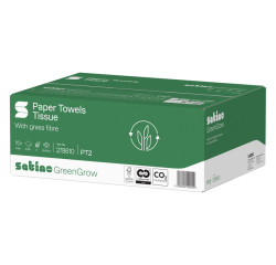 BlackSatino GreenGrow Paper Towels PT20 275880 Z-fold 2-ply 206x240mm white 25x 150 sheets