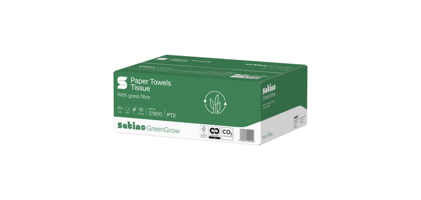 BlackSatino GreenGrow Paper Towels PT20 275880 Z-fold 2-ply 206x240mm white 25x 150 sheets