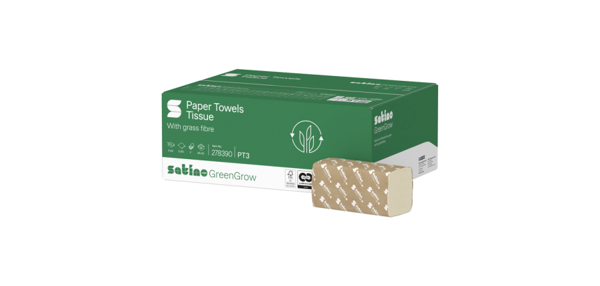 BlackSatino GreenGrow PT30 Hand Towels 275890 V-fold 2-ply 250x230mm white 15x 214 sheets