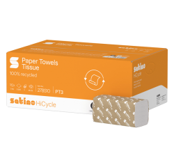 Essuie-mains Satino PT3 HiCycle 278510 2 épaisseurs Pli-V 250x230mm blanc 20x 160 feuilles