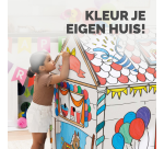 Kartonnen speelhuis XL Verjaardag Bankers Box Play inkleurbaar