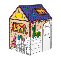 Maisonnette en carton XL Anniversaire Bankers Box Play à colorier