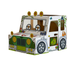 <strong>Dinosaur Truck in Cardboard XL Bankers Box Play to Color</strong>