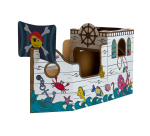 Bateau pirate en carton XL Bankers Box Play à colorier