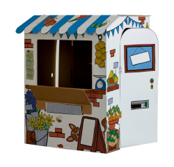 Stand de marché en carton XL Bankers Box Play à colorier