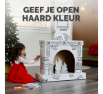 Cheminée en carton XL Bankers Box Play à colorier