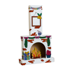 Cheminée en carton XL Bankers Box Play à colorier