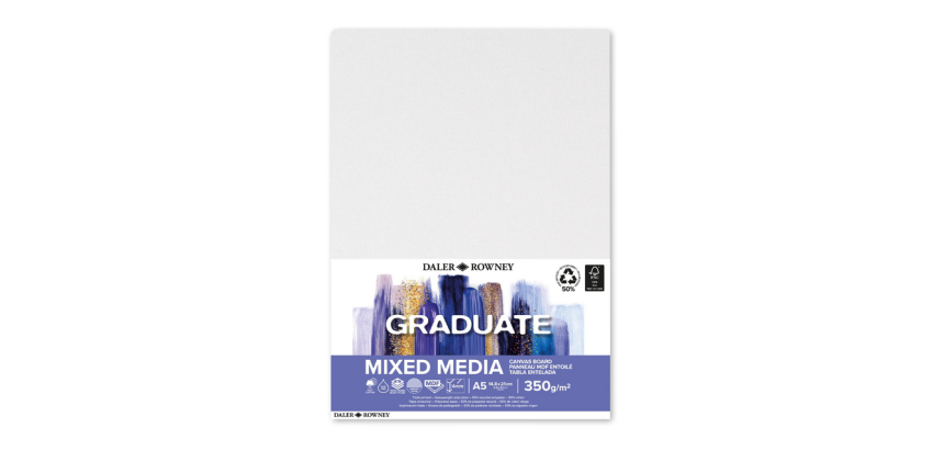 Canvasboard Daler-Rowney Graduate mixed media A5 wit