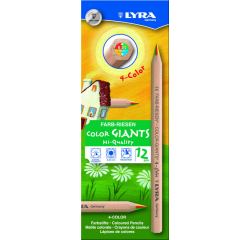 Crayon de couleur LYRA Colors Giants Nature 4 couleurs set 12 pièces