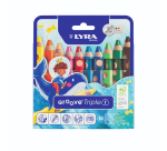 Crayon de couleur LYRA Groove Triple One extra épais set 10 couleurs