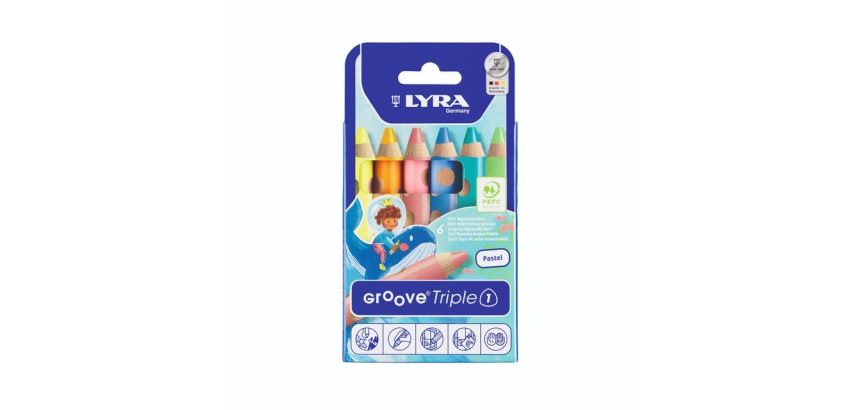 LYRA Groove Triple One Colored Pencil Set 6 Pastel Colors