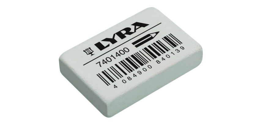 Gomme LYRA India Rubber blanche boîte 40 pièces